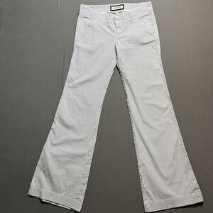 Woman's Abercrombie And Fitch Seer Sucker Flare stretch Pants size 16